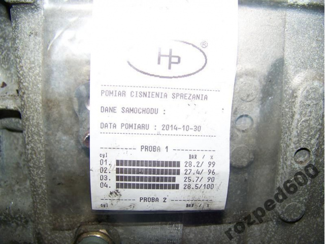 PEUGEOT 307 308 1.6 HDI двигатель 9HZ 109 л.с. + WYDRUK