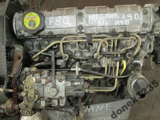 Двигатель F8Q RENAULT MEGANE I 1.9D BEZ насоса