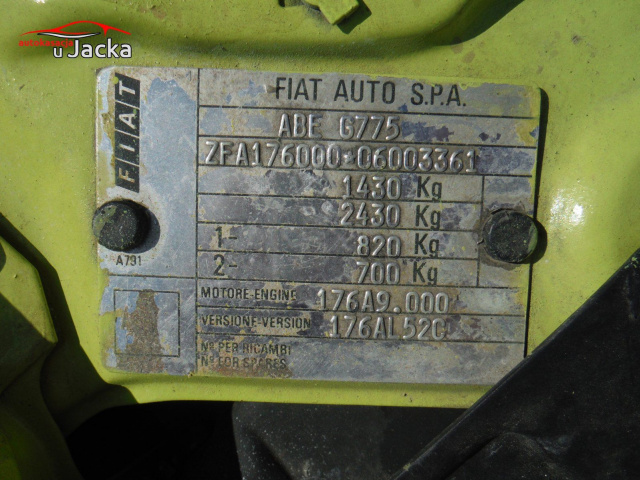 Двигатель FIAT PUNTO I 1, 6 8V MPI 176A9000